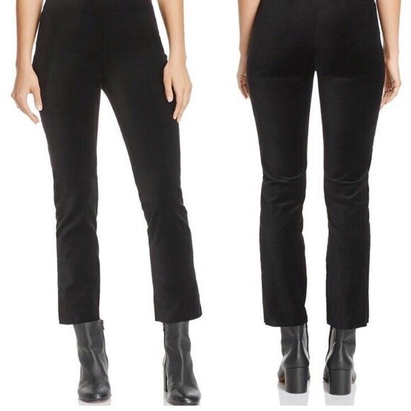 VINCE Navy Blue STITCH FRONT SEAM PONTE LEGGINGS Side Zip Pants Sz Medium - Picture 1 of 6